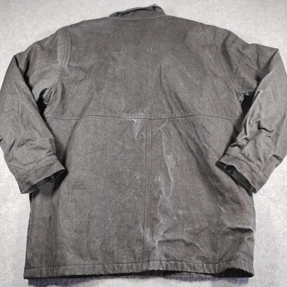 Ben Davis Blanket Lined Chore Coat Jacket Mens XL Black Denim Canvas Workwear